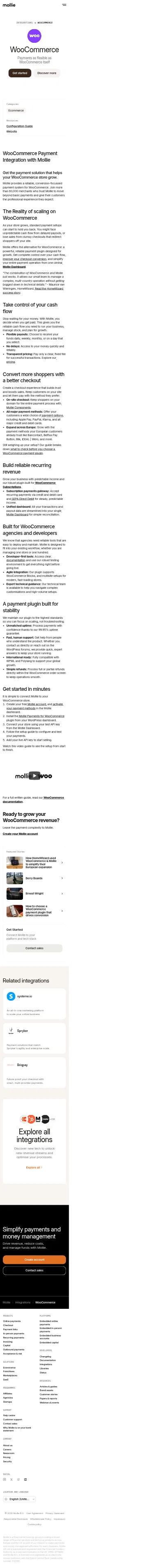 mollie.com/gb/integrations/woocommerce on mobile