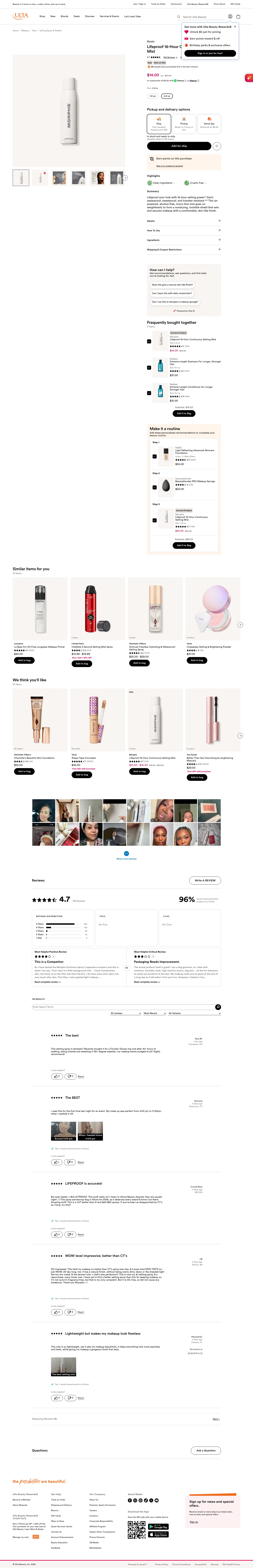 ulta.com/p/lifeproof-16-hour-continuous-setting-mist-pimprod2057185 on desktop, full screenshot