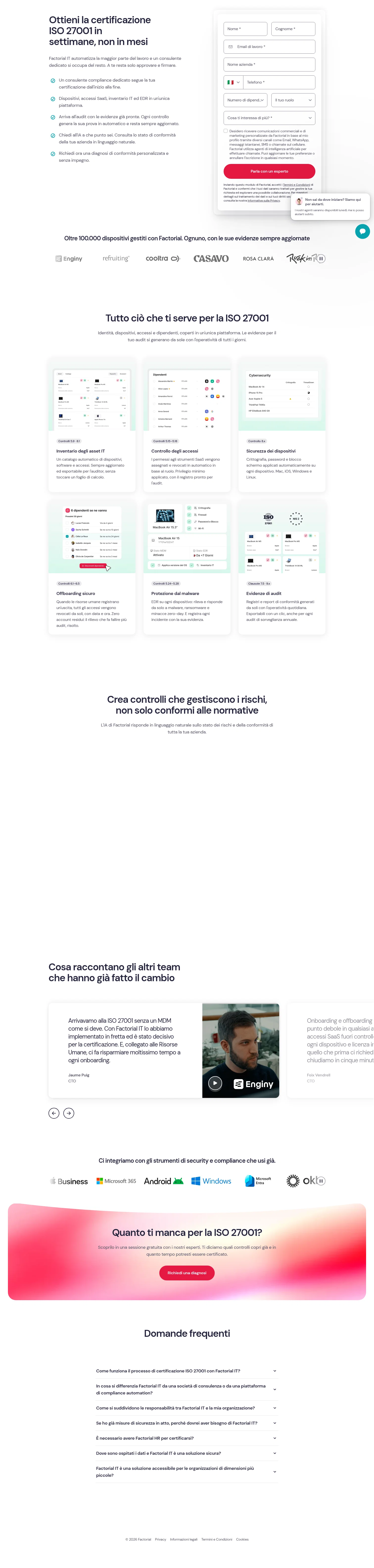 Factorial landing page
