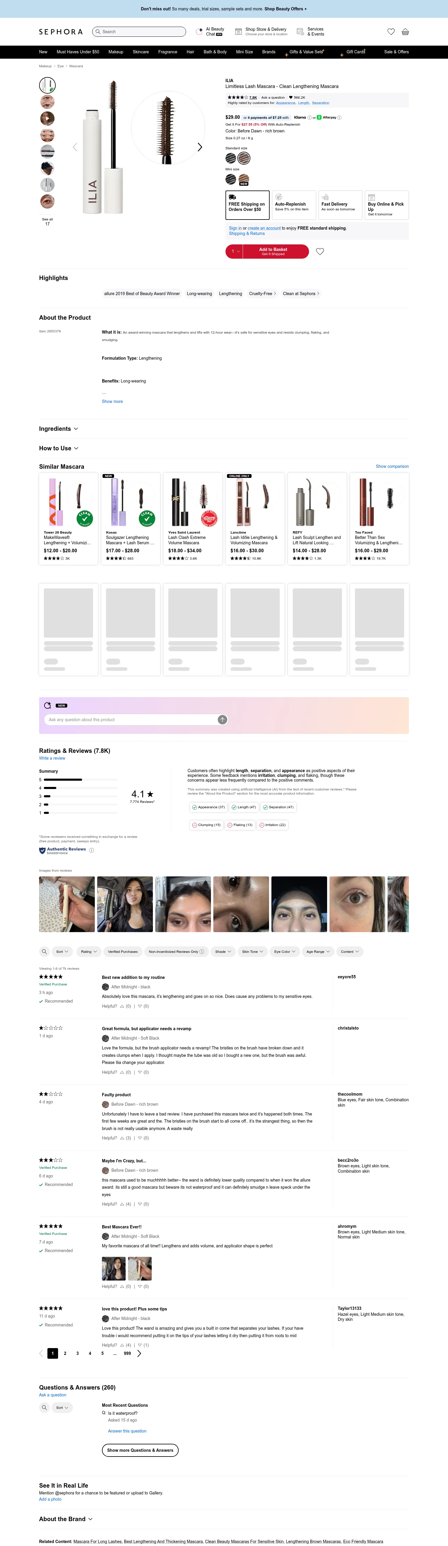 sephora.com/product/limitless-lash-mascara-P431750 on desktop