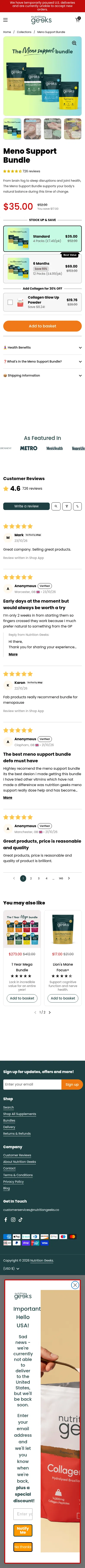 nutritiongeeks.co/products/meno-support-bundle on mobile, full screenshot
