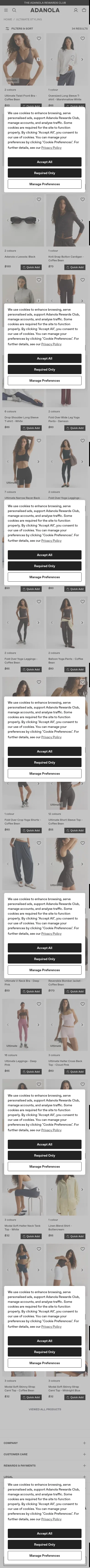 adanola.com/collections/psocial-shop-8 on mobile, full screenshot