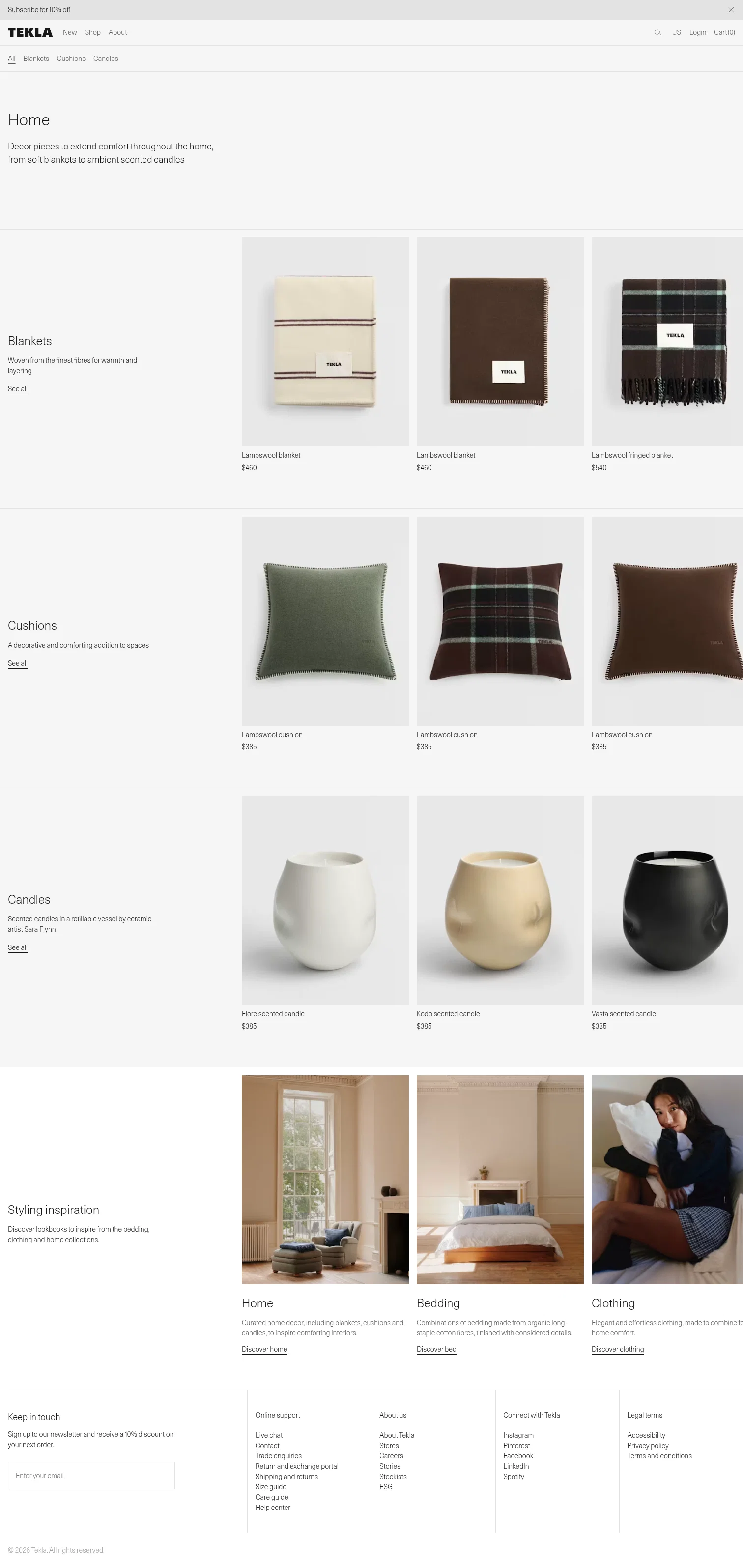 teklafabrics.com/home-decor on desktop