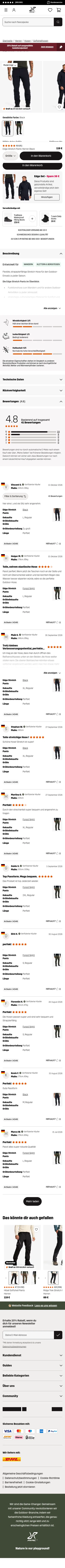 revolutionrace.de/herren/hosen/softshellhosen/edge-stretch-pants-men on mobile, full screenshot