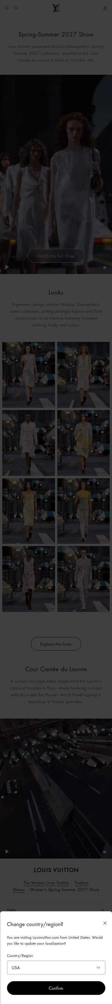 eu.louisvuitton.com/eng-e1/magazine/articles/women-spring-summer-2027-show on mobile, full screenshot