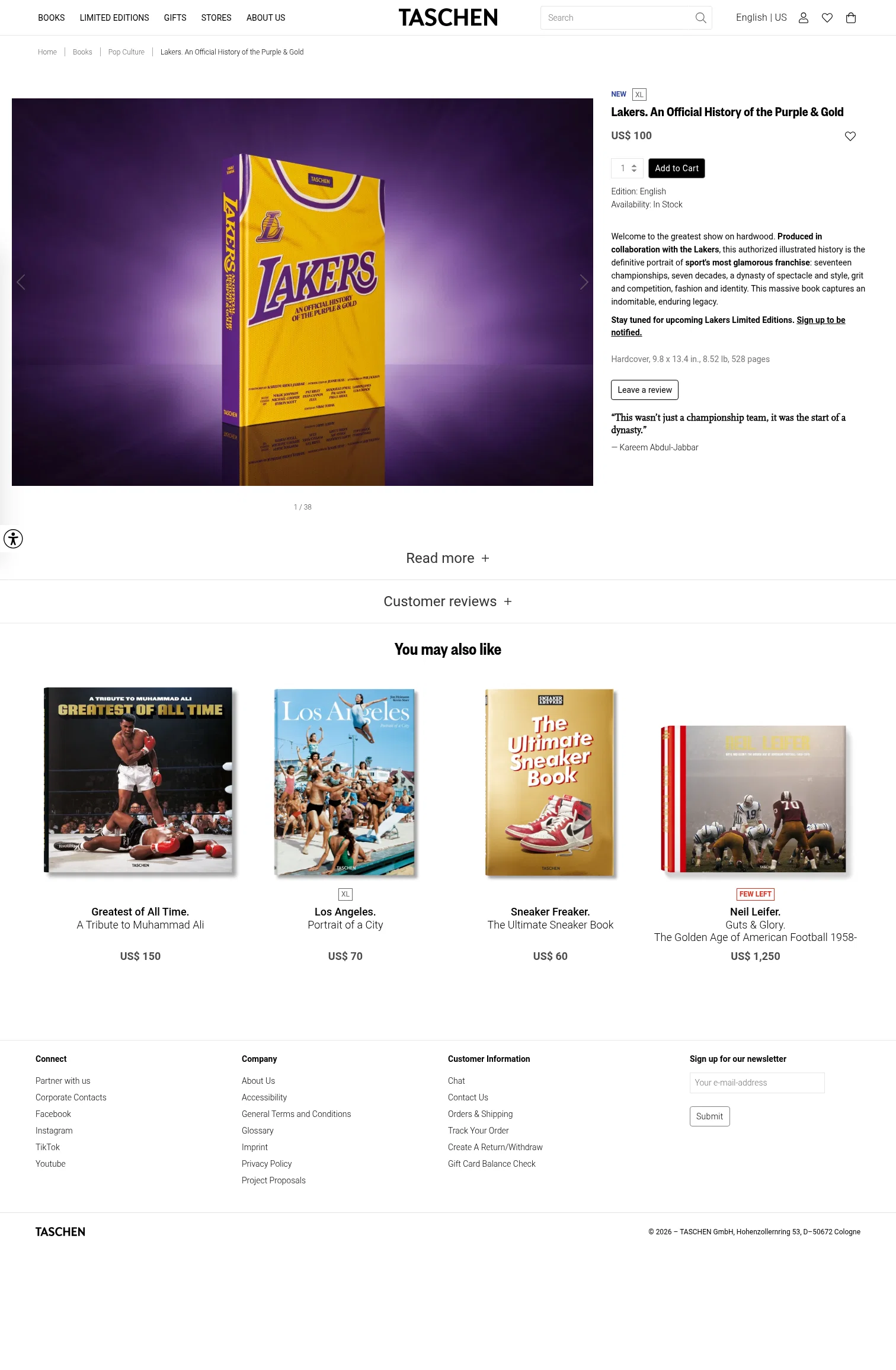 TASCHEN landing page