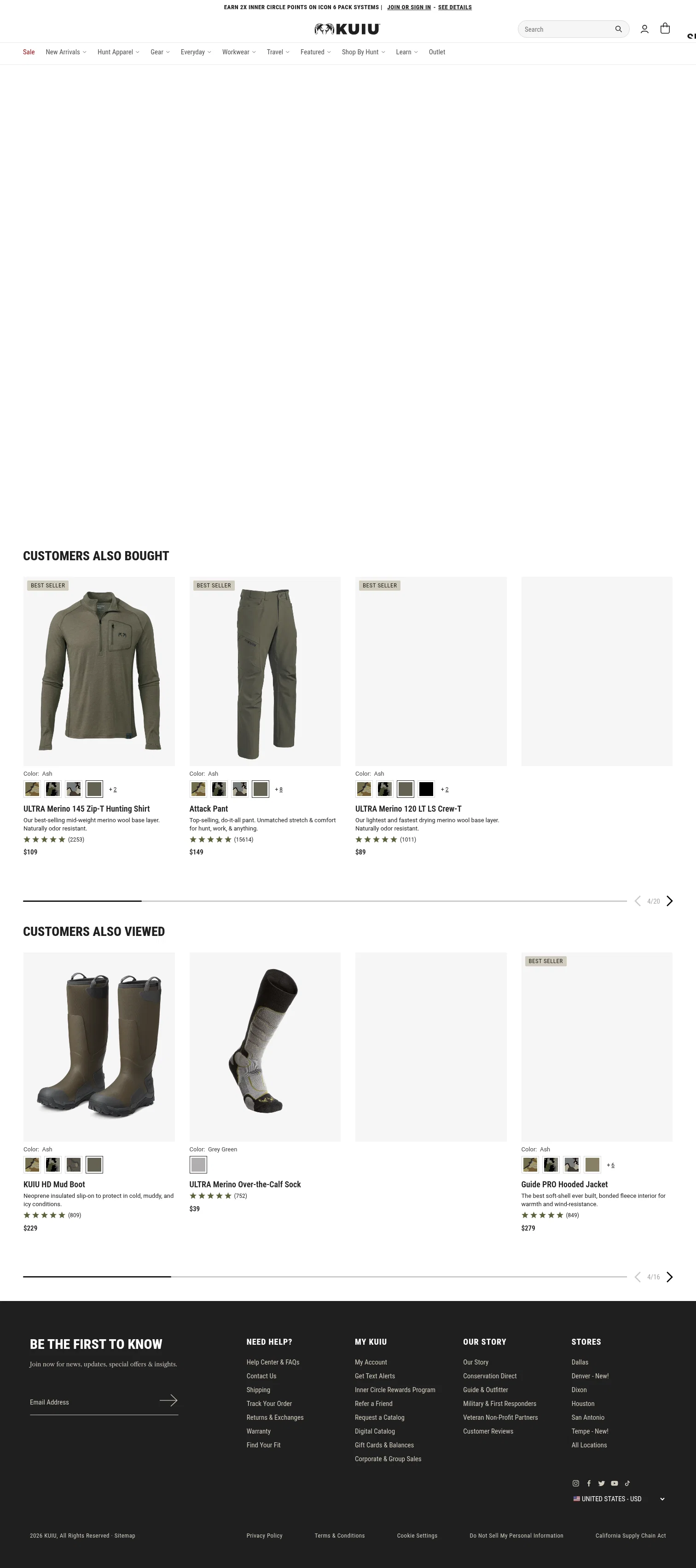 kuiu.com/products/kuiu-ankle-mud-boot-ash on desktop