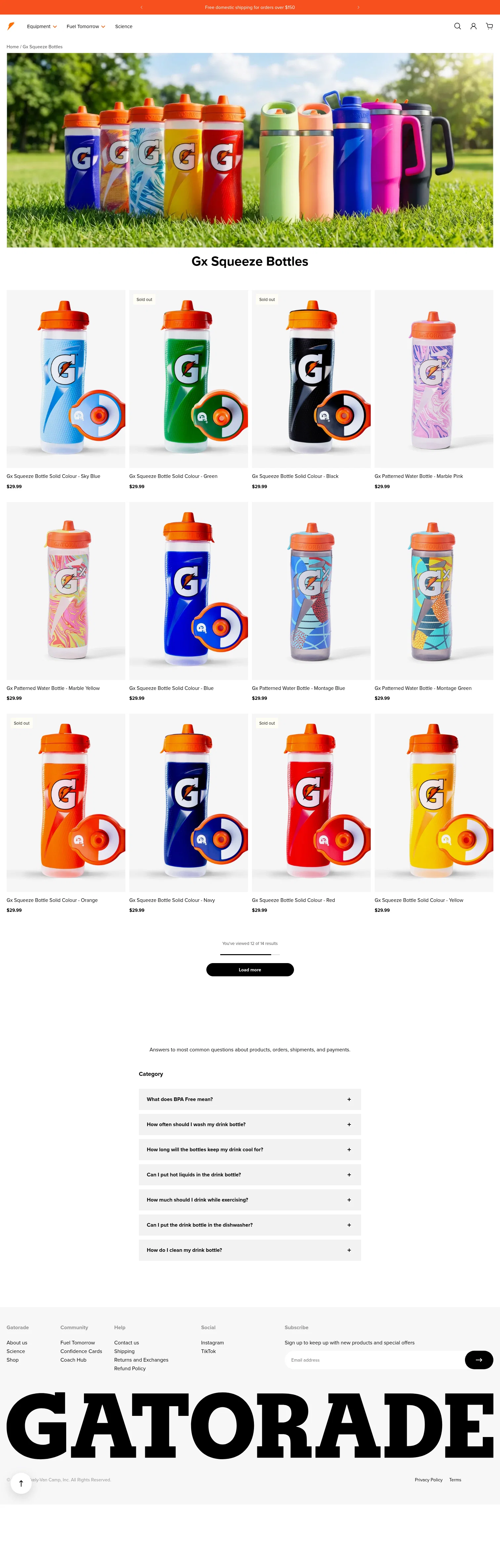 shopgatorade.com.au/collections/gx-squeeze-bottles on desktop