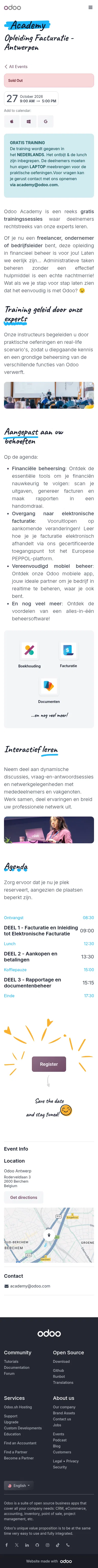 odoo.com/event/opleiding-facturatie-antwerpen-12362/register on mobile, full screenshot