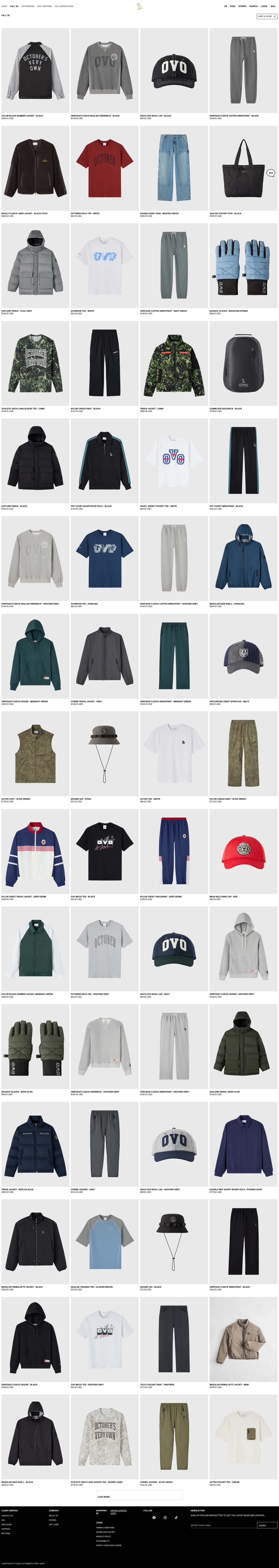 October's Very Own landing page
