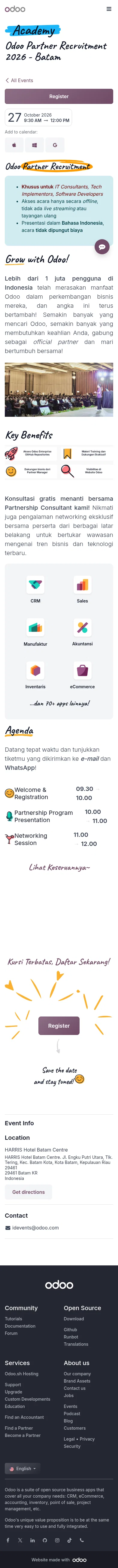odoo.com/event/odoo-partner-recruitment-2026-batam-12435/register on mobile