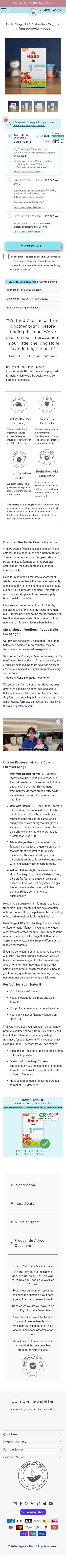 organicsbestshop.com/products/holle-stage-1 on mobile