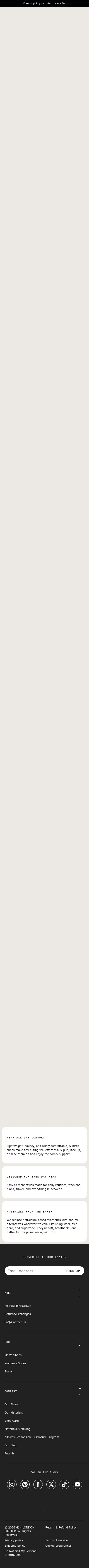 allbirds.co.uk on mobile