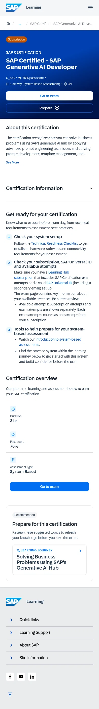 learning.sap.com/certifications/sap-certified-associate-sap-generative-ai-developer on mobile