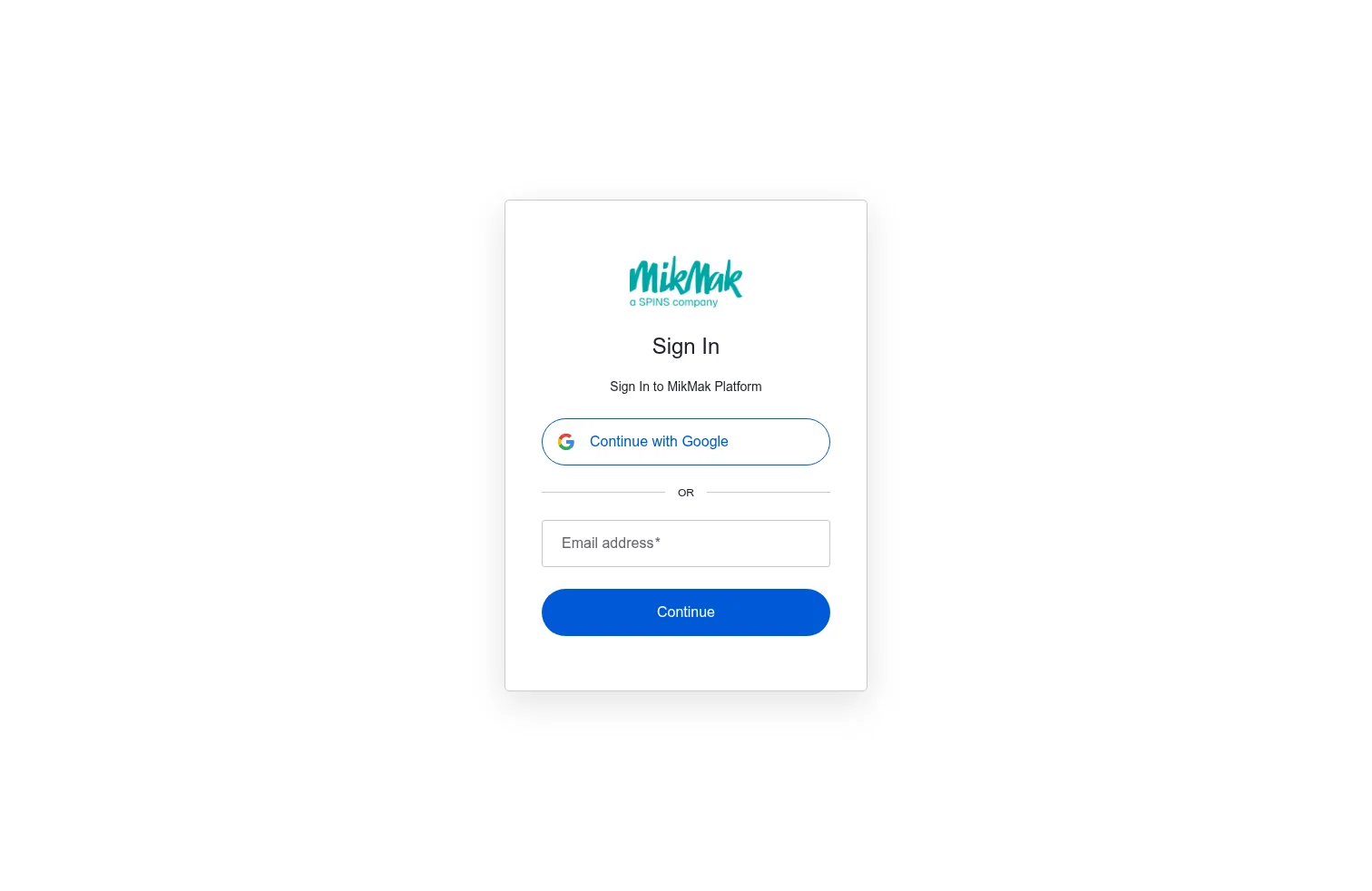 platform.mikmak.ai on desktop