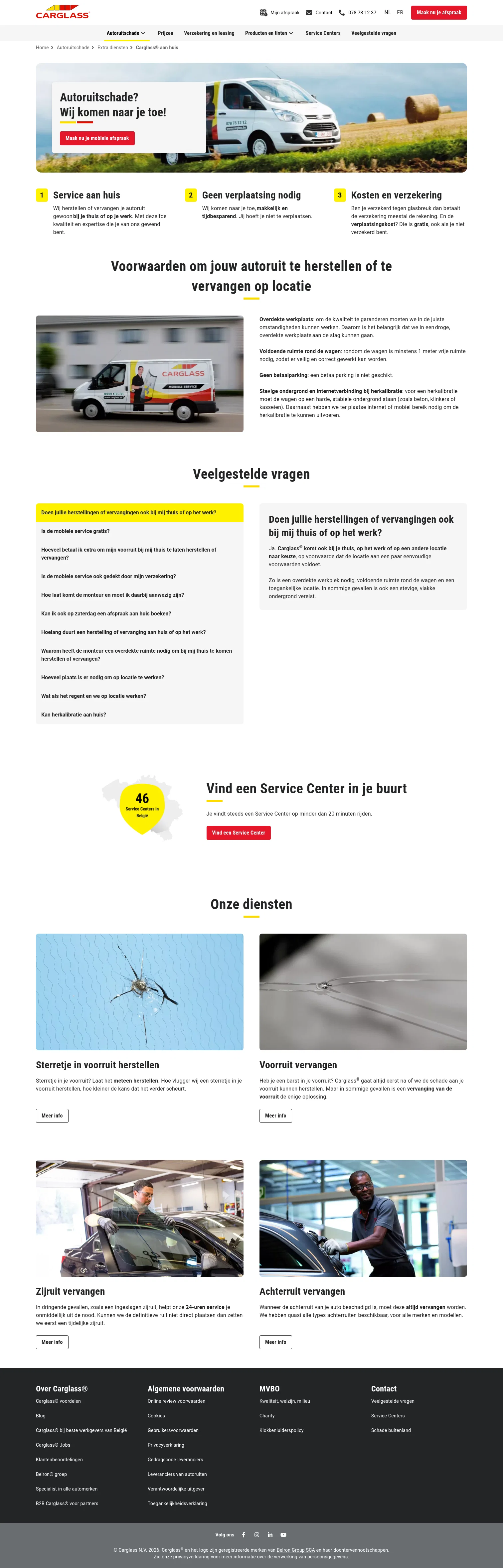 carglass.be/nl/autoruitschade/extra-diensten/carglass-aan-huis on desktop