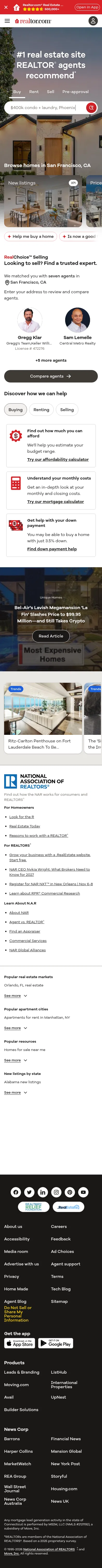 realtor.com on mobile, full screenshot