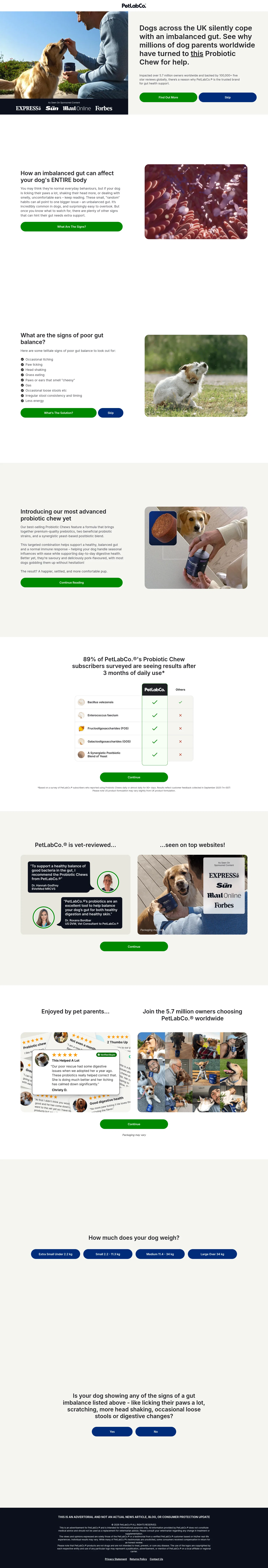 campaigns.petlabco.co.uk/pbc_prk_quiz_uk on desktop, full screenshot