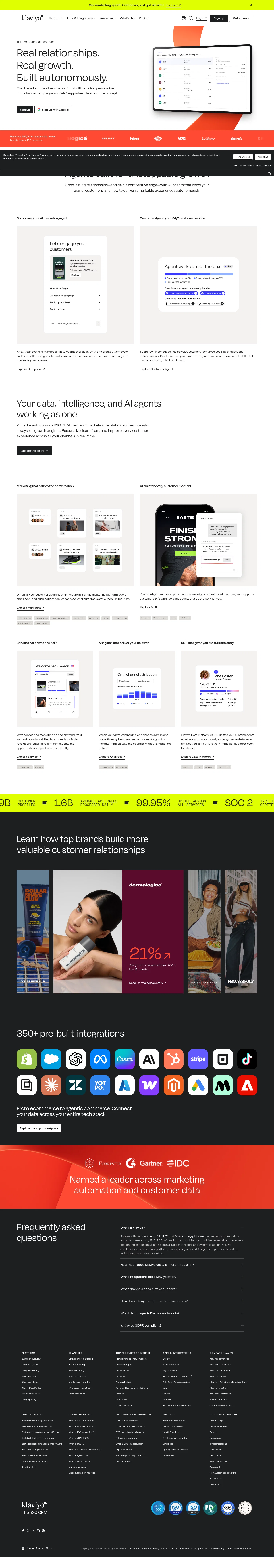 Klaviyo landing page
