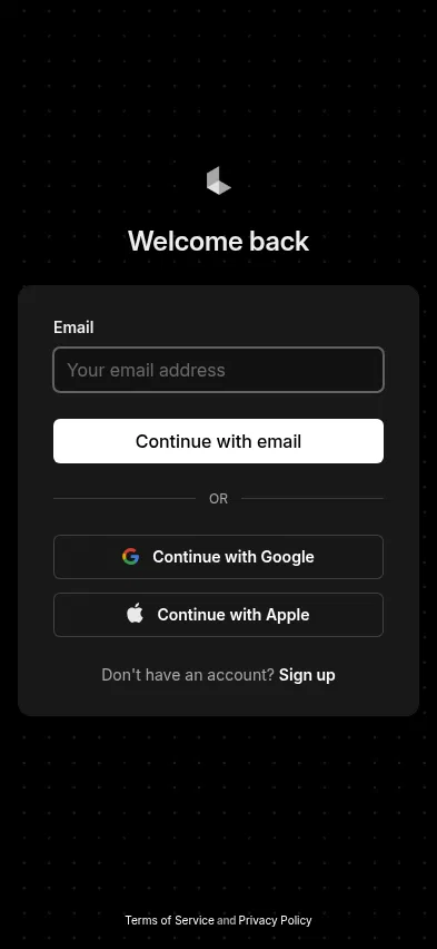auth.lumalabs.ai/sign-up on mobile, full screenshot