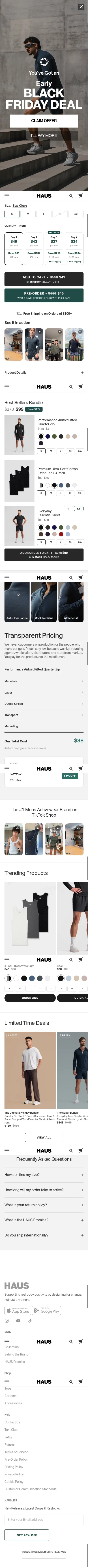 gohaus.com/products/mens-performance-quarter-zip on mobile