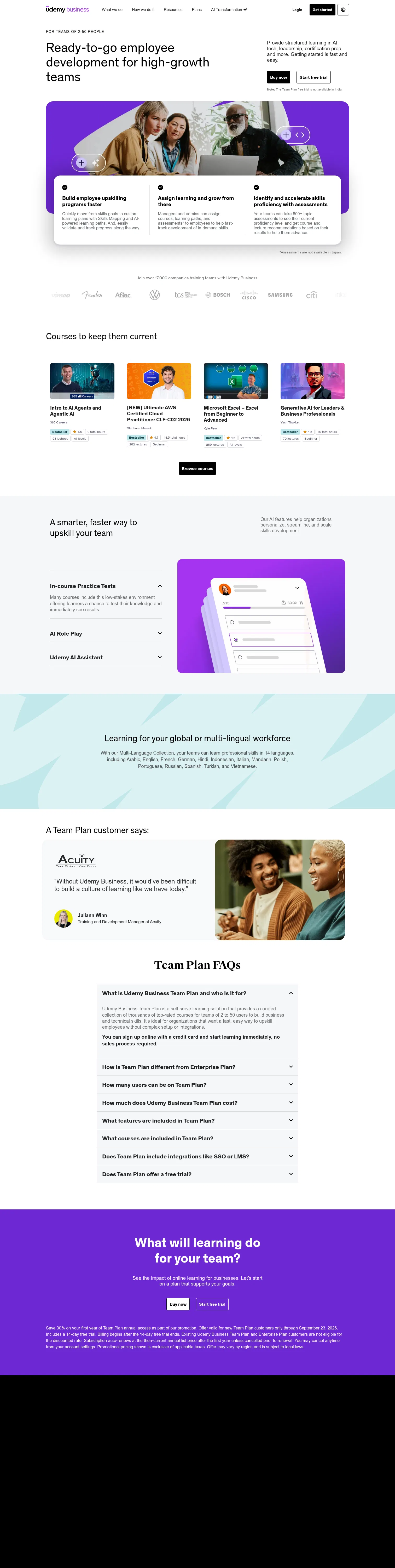 business.udemy.com/team on desktop, full screenshot
