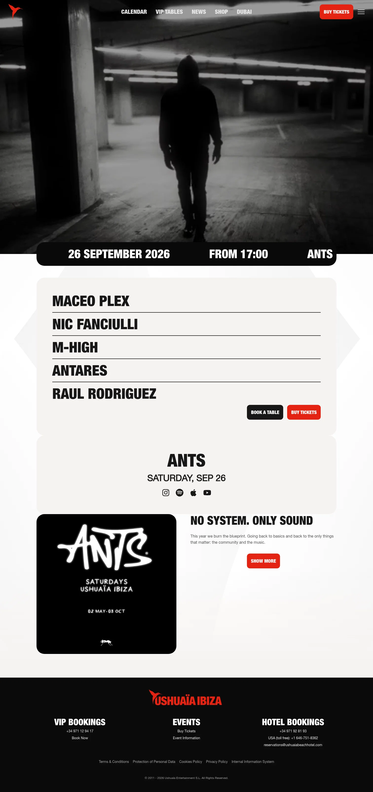 theushuaiaexperience.com/club/en/events/2026/ants/2026-09-26 on desktop