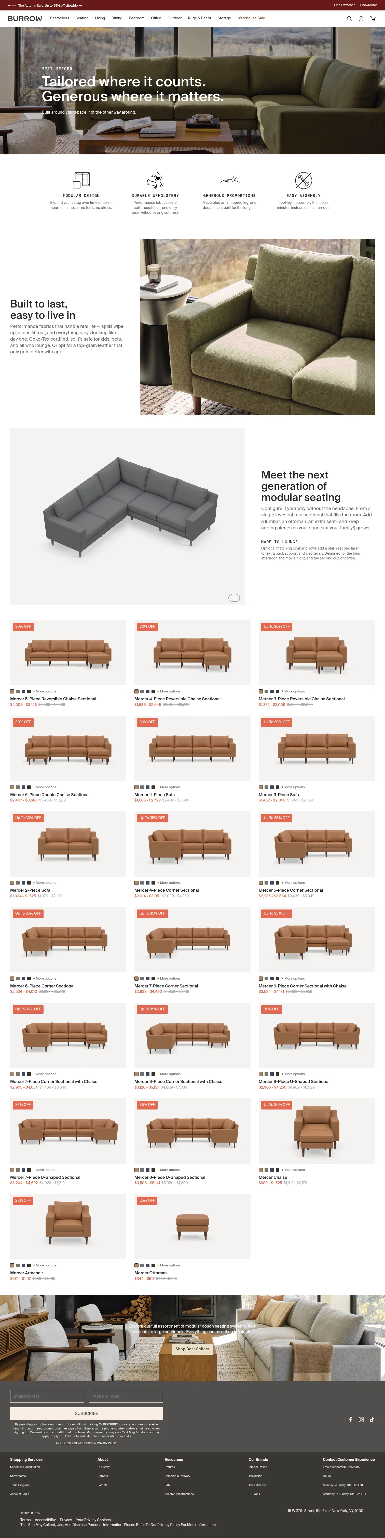 burrow.com/mercer on desktop