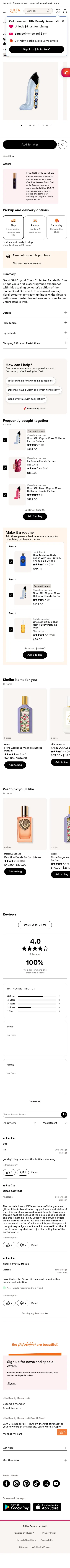 ulta.com/p/good-girl-crystal-class-collector-eau-de-parfum-pimprod2061101?sku=2659751 on mobile, full screenshot