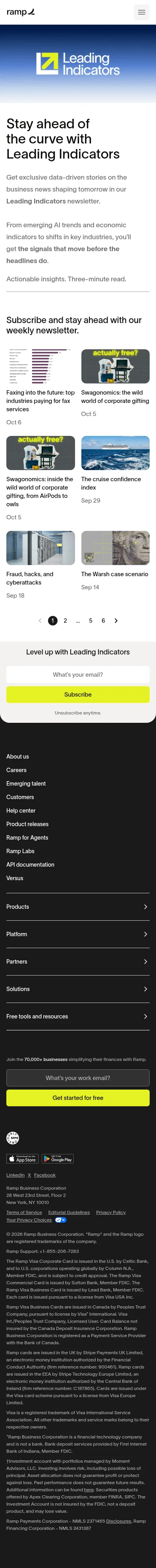 ramp.com/series/leading-indicators on mobile, full screenshot