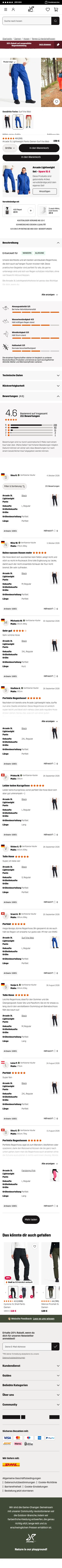 revolutionrace.de/damen/hosen/shell-hosen/arcade-3l-lightweight-pants-women on mobile