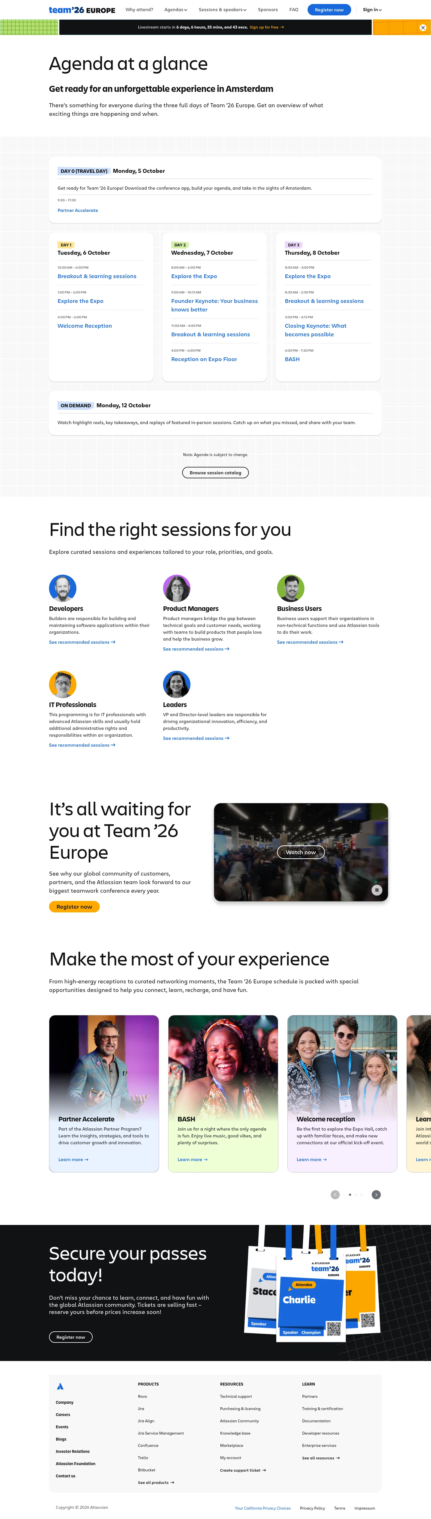 events.atlassian.com/teameurope/agenda on desktop
