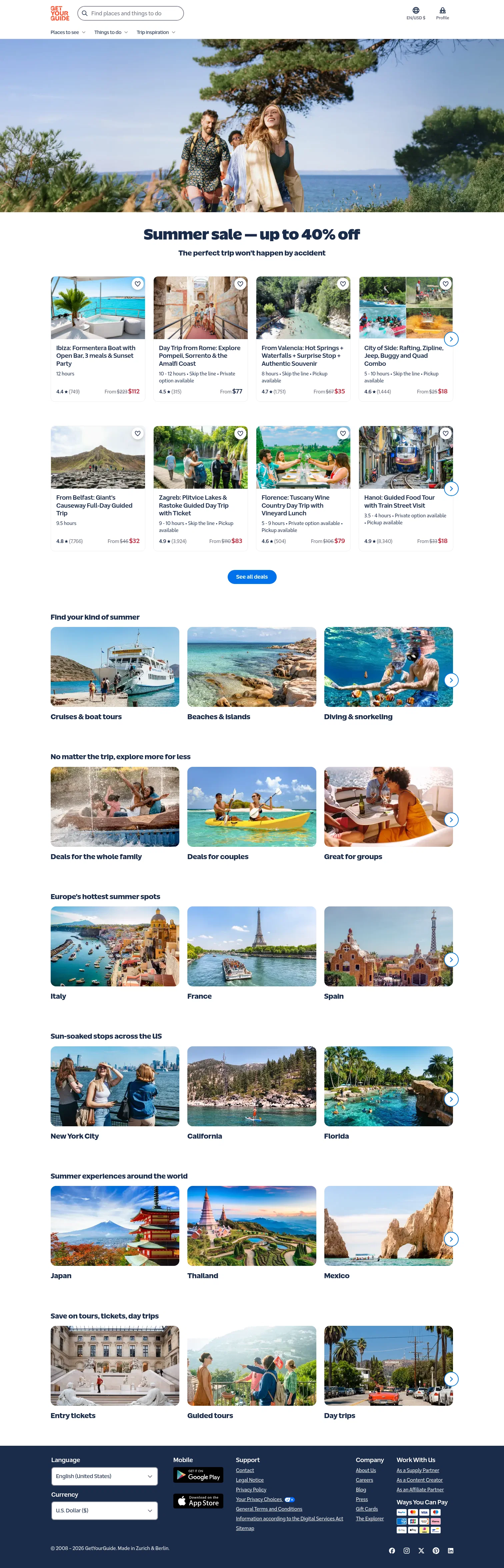 getyourguide.com/c/summer-sale on desktop