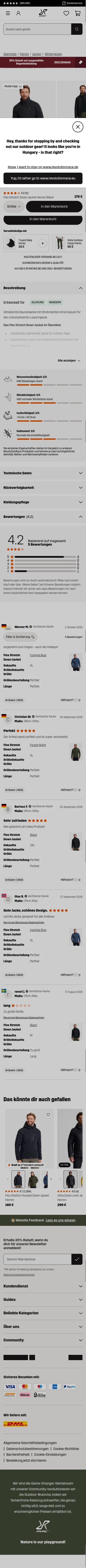 revolutionrace.de/herren/jacken/winterjacken/flex-stretch-down-jacket-men on mobile