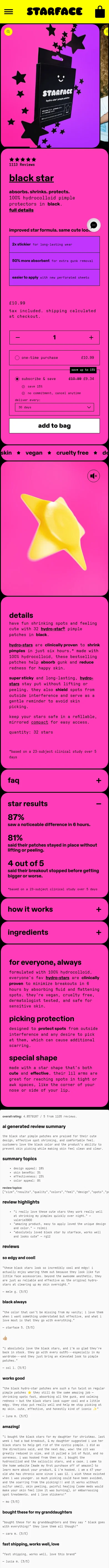 starfaceworld.co.uk/products/black-star on mobile