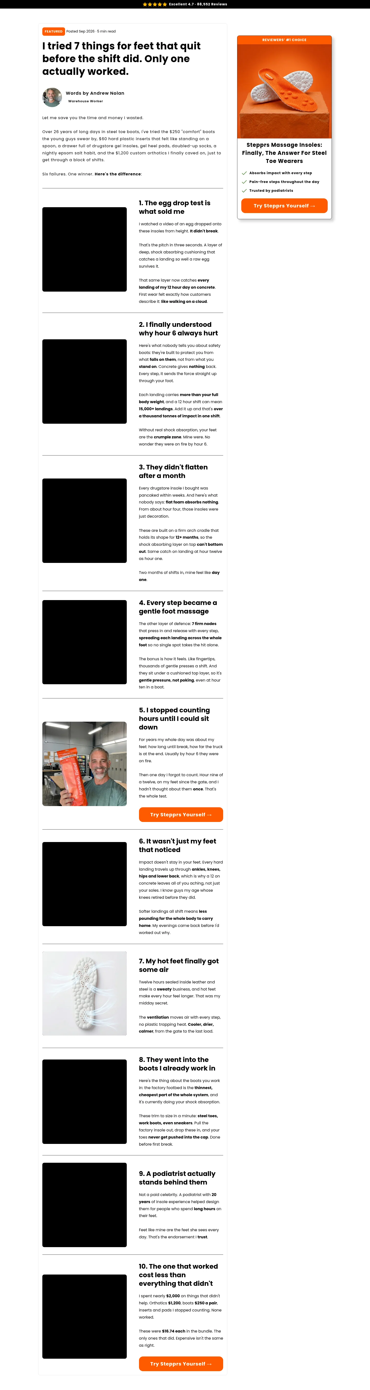 Stepprs landing page