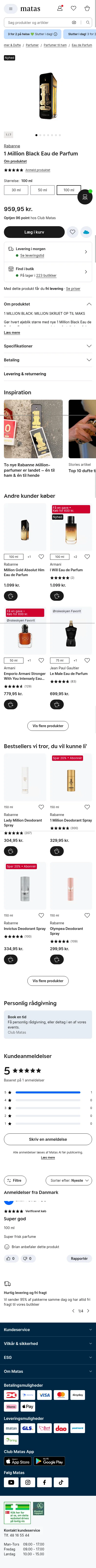 matas.dk/rabanne-1-million-black-eau-de-parfum-100-ml on mobile
