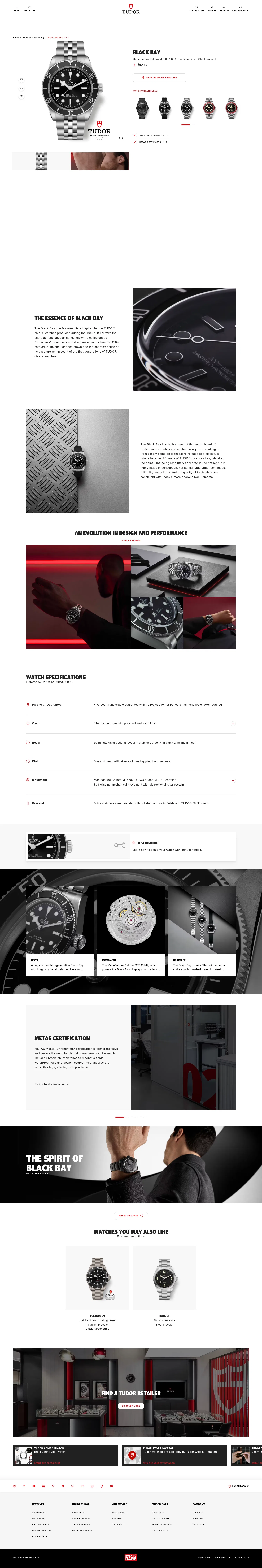tudorwatch.com/watches/black-bay/m7941a1a0nu-0003 on desktop, full screenshot