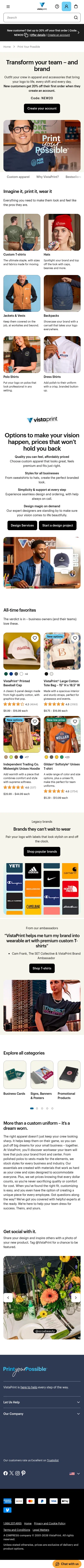 vistaprint.com/print-your-possibilities/apparel on mobile