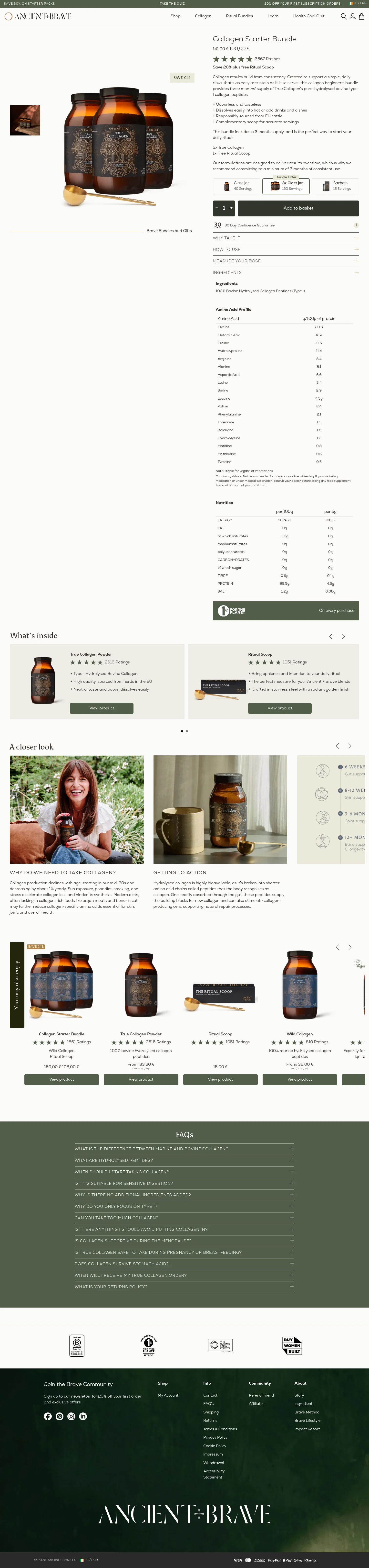 ancientandbrave.eu/products/collagen-starter-bundle on desktop