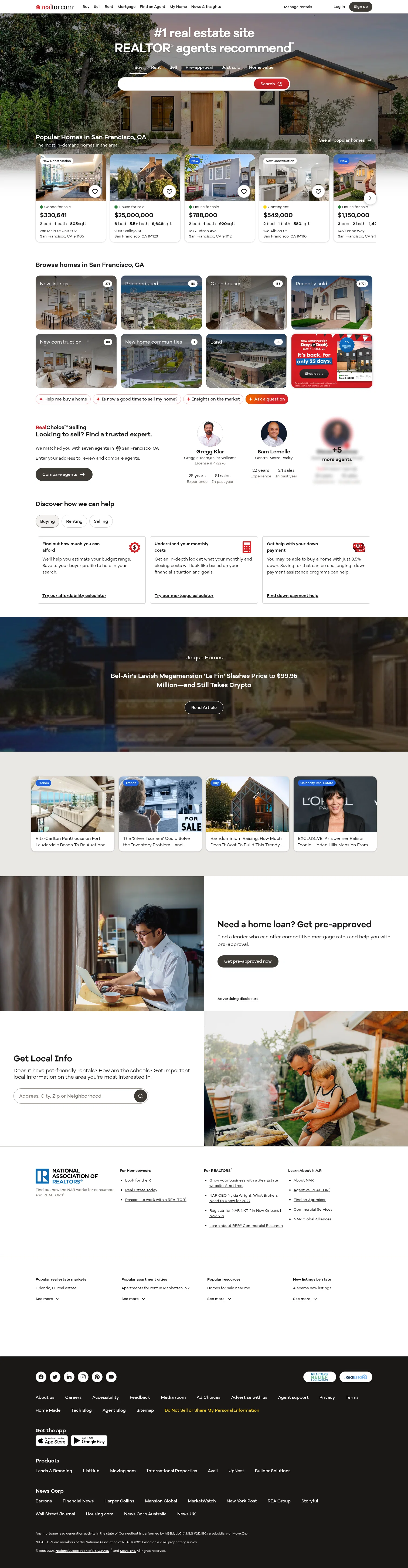 realtor.com on desktop