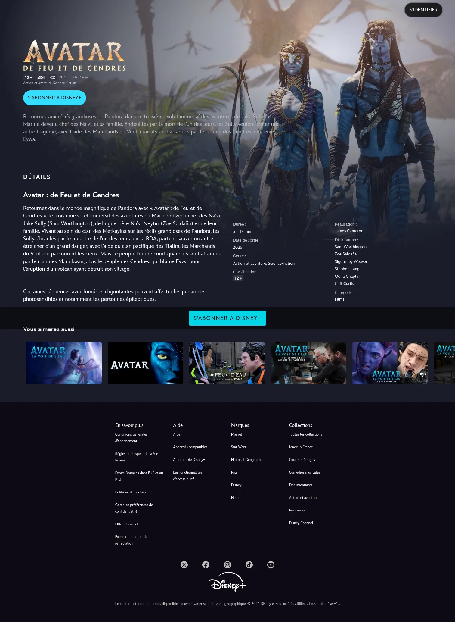disneyplus.com/fr-fr/browse/entity-3135b0cb-a002-438d-a9fd-60d86284c93f on desktop, full screenshot