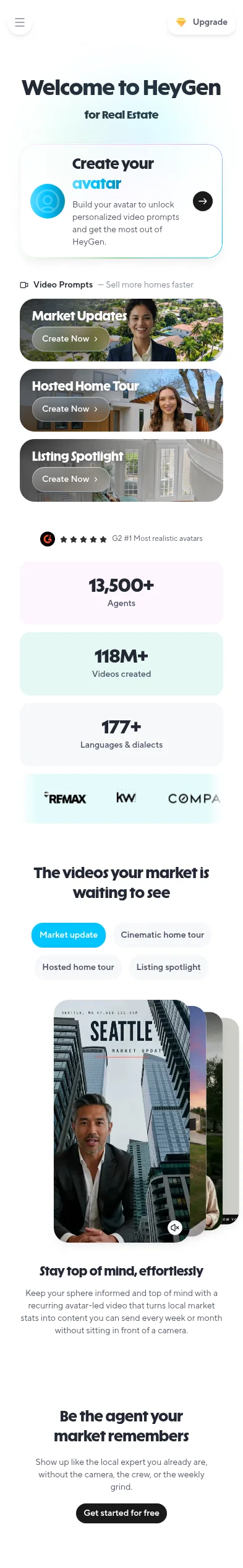 app.heygen.com/home/real-estate on mobile