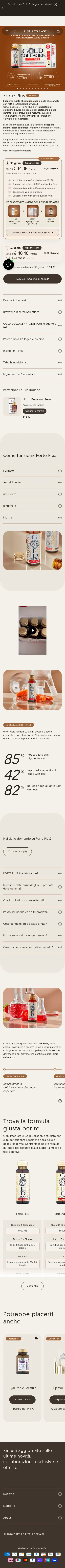 gold-collagen.com/it-it/products/forte-plus-it on mobile, full screenshot
