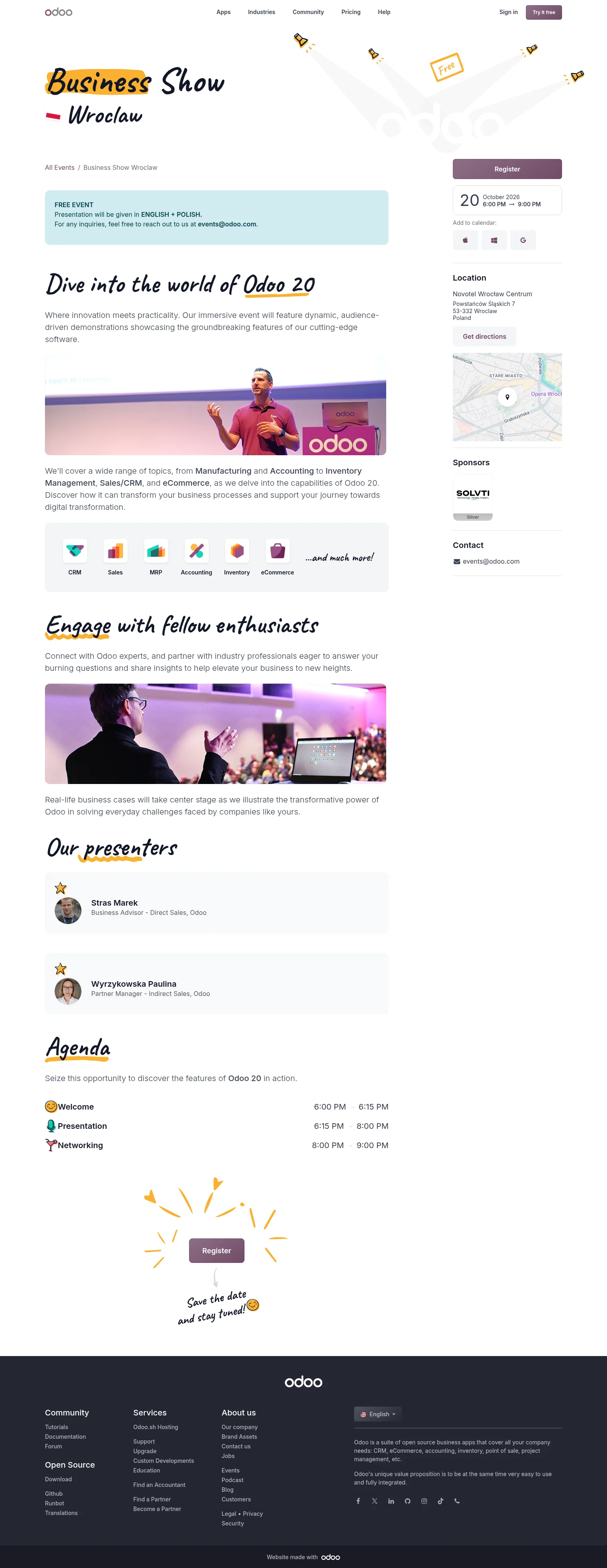 odoo.com/event/business-show-wroclaw-11770/register on desktop