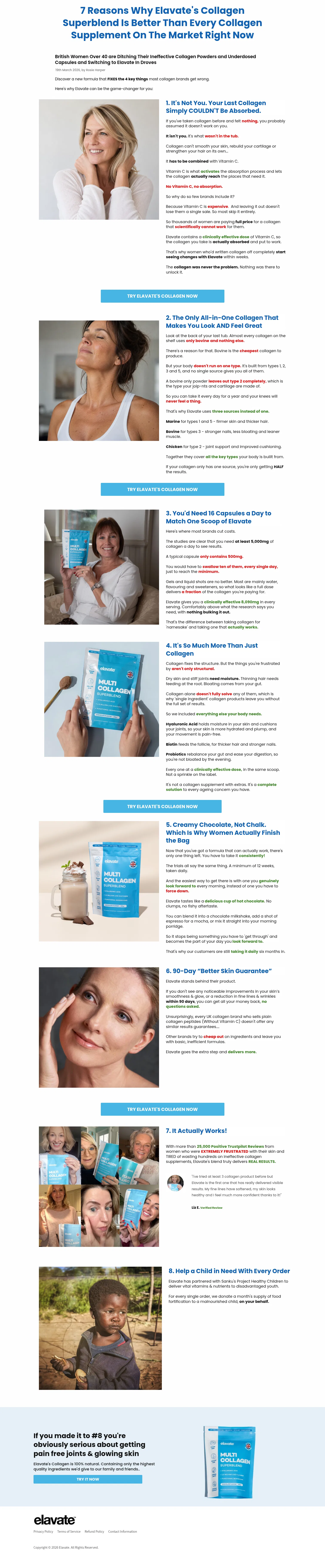 elavate.com/pages/7-reasons-why on desktop, full screenshot
