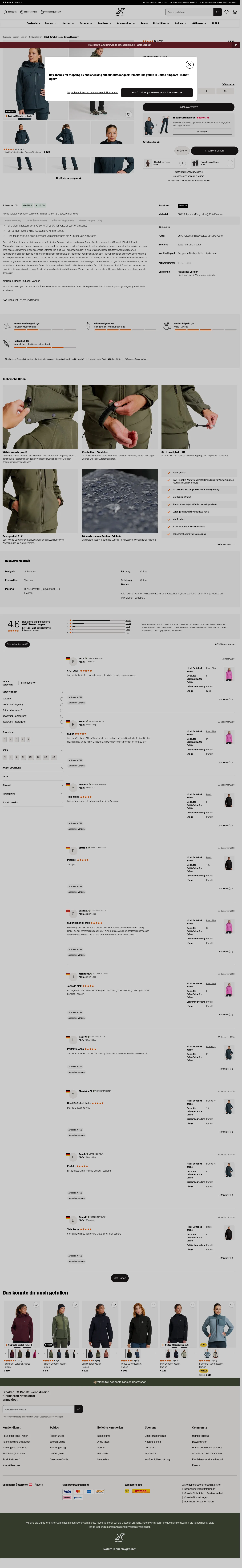 revolutionrace.at/damen/jacken/softshelljacken/hiball-softshell-jacket-women on desktop