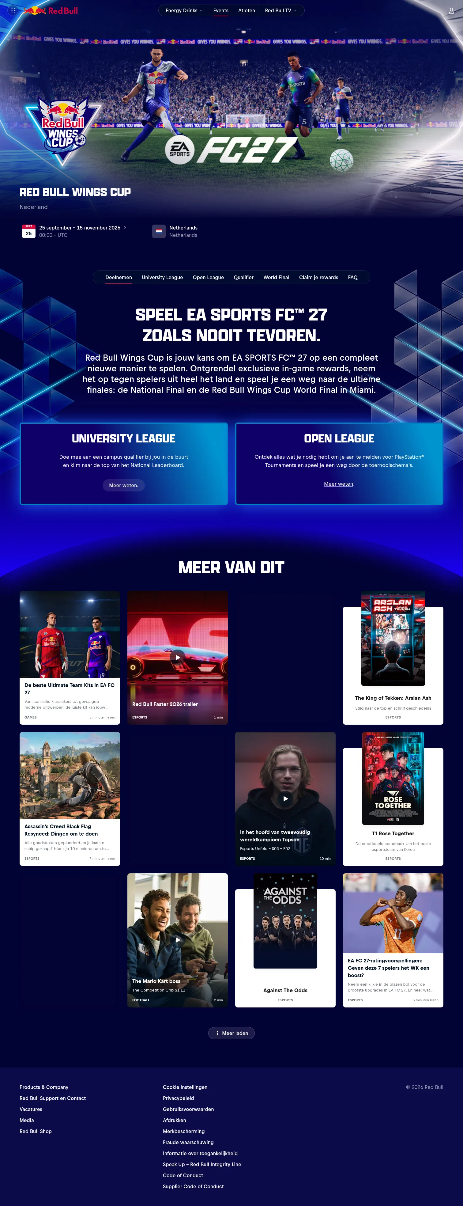 redbull.com/nl-nl/events/red-bull-wings-cup-netherlands-2026 on desktop, full screenshot