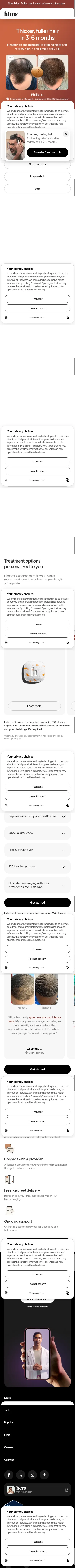hims.com/lp/hair-start-boe-pill on mobile, full screenshot