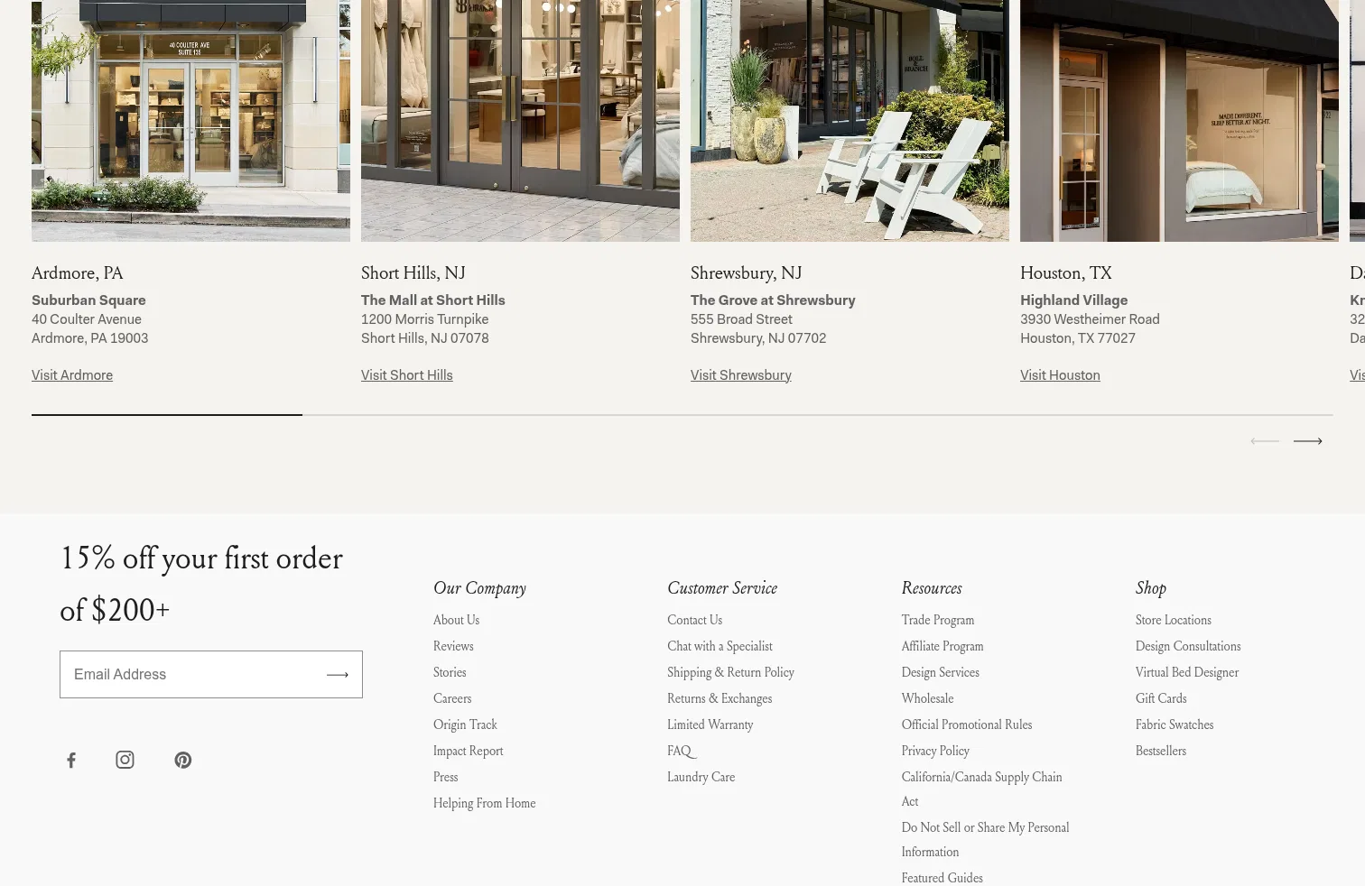bollandbranch.com/collections/fall-collection on desktop, full screenshot